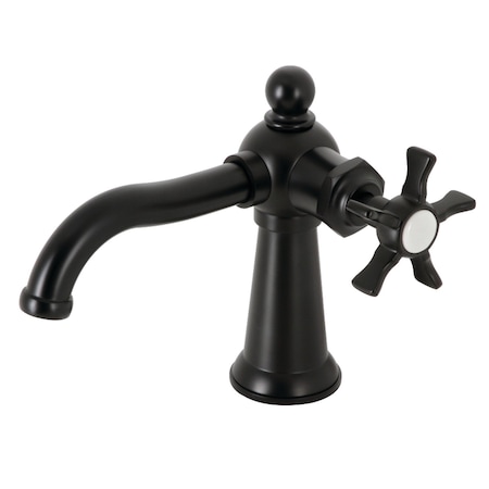 Kingston Brass Single-Handle Bathroom Faucet with Push Pop-Up, Matte Black KS3540NX